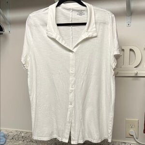 Lane Bryant White Tie Front Tee